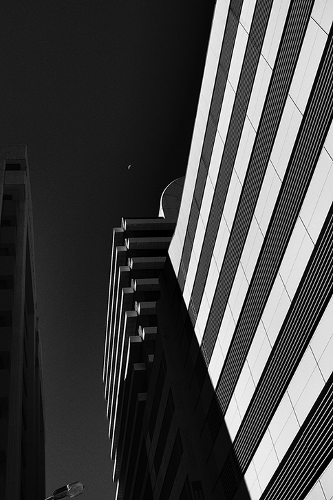 moon over Grenfell Street - Adelaide, 2007